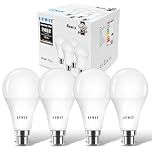 LVWIT Daylight 20W B22 LED Light Bulb,Led Bayonet Bulbs Cold White 2452LM,Replace to 152W, 6500K Bright White, Non-Dimmable, 80 x 155mm,220-240V(Pack of 4)