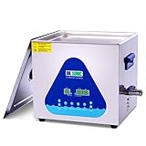 DK SONIC 15L 360W Sonic Cleaner with Digital Timer and Basket for Metal Parts,Carburetor,Fuel Injector,Brass,Auto Parts,Engine Parts,Motor Repair Tools,etc (15L, 110V)
