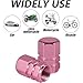 alpmosn Aluminum Tire Stem Valve Caps Wheel Valve Covers Car Dustproof Tire Cap Cover Accessories, Universal for SUV, Car, Bike and Motorcycle，Hexagon Shape (Pink)