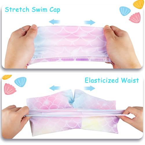 Image of Girls Swimsuits - Multicolor Toddler Girl Summer Beach Swimwear, Three Pieces Long Sleeve Rash Guard Set
