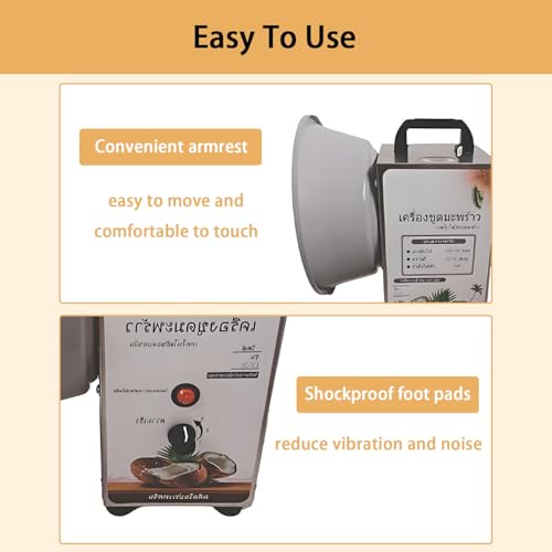 Grattoir de coco vertical sans projection avec corps plastique leger - 5