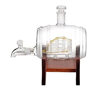 Hao Rizi Wine Barrel Barreled Decanter met Boot Wine Dispenser Verzegelde Verstelbare Wijnfles Pourer Wijn Gieter Barrel Dispenser