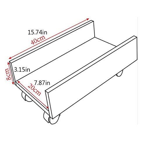 Soporte para CPU extraíble, bandeja para computadora de escritorio, polea móvil, base independiente, rack para chasis, soporte para computadora (tamaño pequeño) miniatura 2