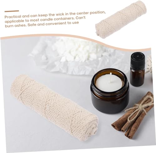 Image of RKPM HOMES Candle Wick I Cotton String Thread Roll I Pre Waxed Wicks I Eco-Friendly I for DIY Handmade Candle & Soap Making, Arts & Crafts I Candle Making Accessories - Ivory (15 Wire 150 Meters)