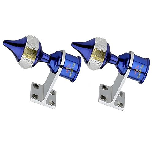 Image of Crystal Diamond Design with Golden Sprinkle Filling Design Rod Rail Bracket with Heavy Support for Door & Window | Aluminium and Iron Curtain Clamp with Stand (Pack of 1 Pair, Blue)