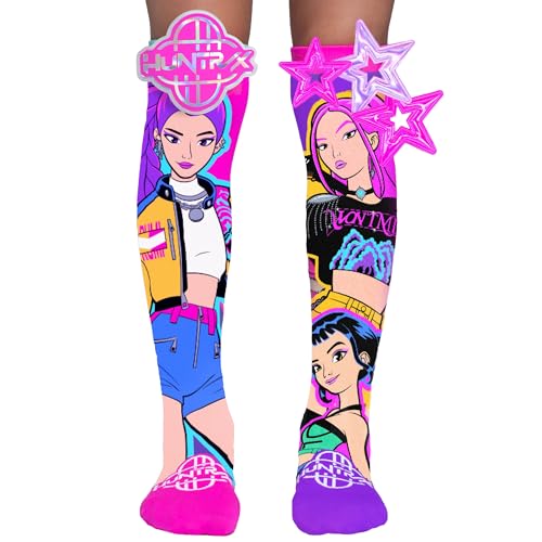 MADMIA Kpop Demon Hunters Knee-High Socks Colorful Dress-Up Socks for Kids & Adults Fun Crazy Sock Day Gift One Size Fits Most