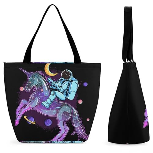 Sac à main cosmonautes licornes femme : idée cadeau originale pour fille et maman