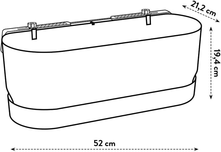 Elho Planter, Living Black, 52