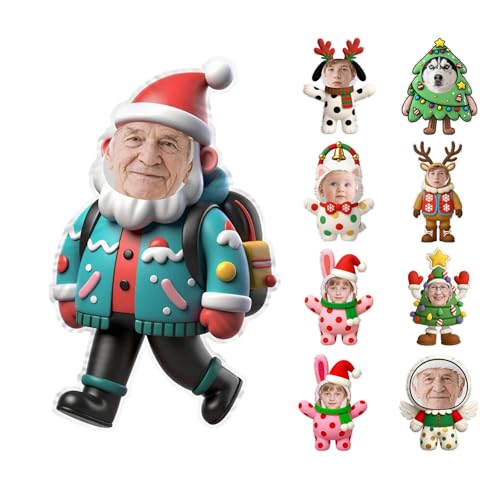 Weihnachtsdeko Kissen mit eigemen Foto Personalisierte Fotokissen 3D...