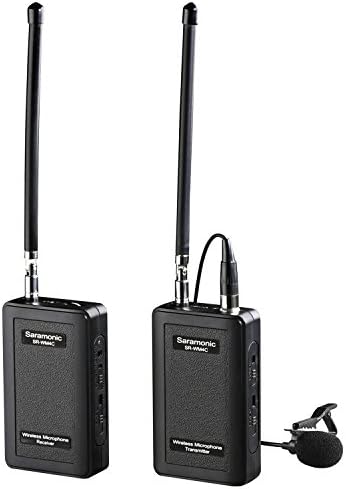 Saramonic 4-Channel VHF Wireless Lavalier Microphone System, SR-WM4C Lapel Mic Compatible with iOS iPhone 13 12 11 Smartphone iPad and Canon Nikon Sony DSLR Cameras Camcorder for Interview Vlogging