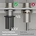 VXV Kitchen Faucets, Brushed Nickel Kitchen Faucet with Pull-Down Sprayer, Stainless Steel Sink Faucet for Farmhouse, RV, and Bar, Pull Out Kitchen Faucet with Deck Plate and 1/2'' Adapters