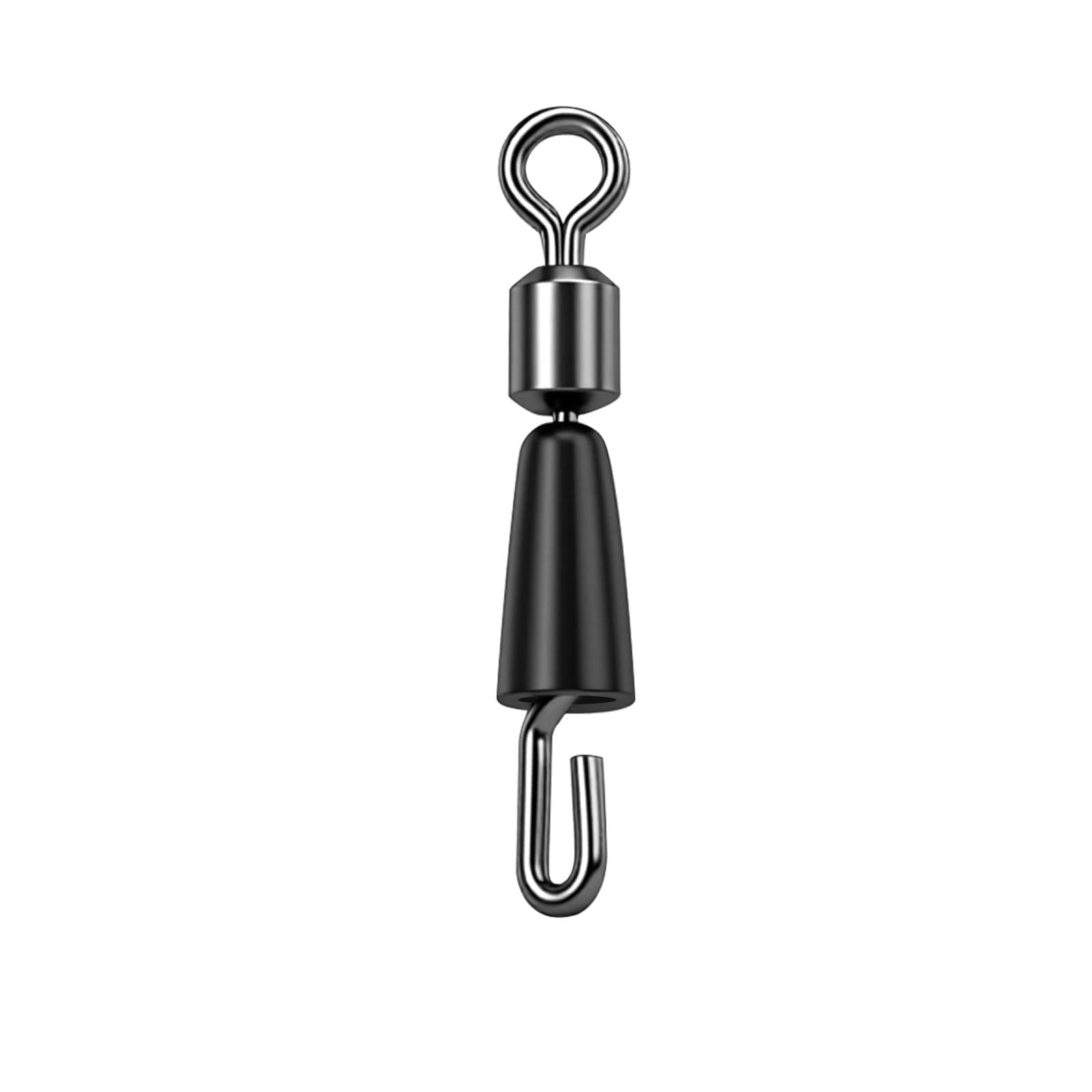 9KM DWLIFE Quick Change Fishing Swivels - Stainless Steel Bearing Swivel Connector 60 Pcs with Rolling Clips for Saltwater and Freshwater M
