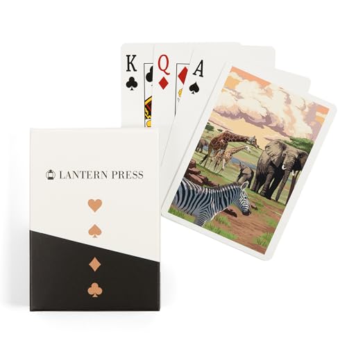 Baraja de cartas African Safari tamaño póker, 52 naipes