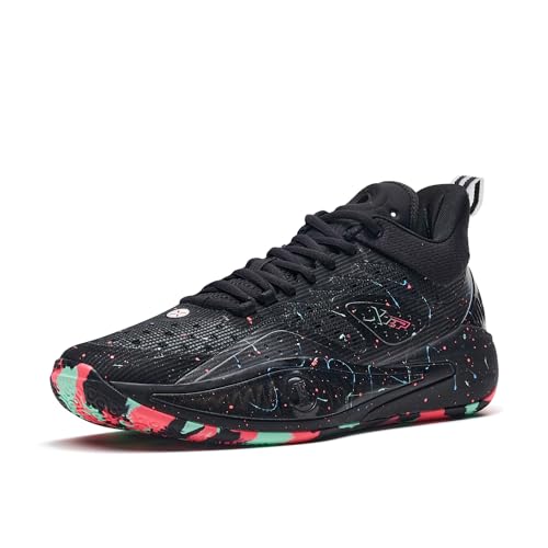 Image of XTEP Men Dynamic Foam Basketball Shoes /Sneakers with Shock Absorption Sports Lining & Breatheable Mesh Upper with Embedded TPU Sole for Extra Support & Rebound