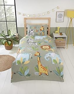 Rapport Home Rumble In The Jungle Kids Duvet Set (Single), Green