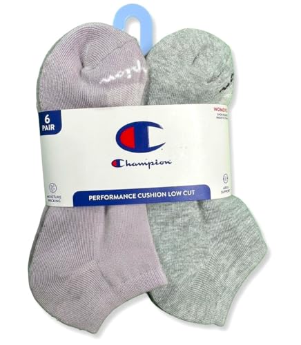 Image of Champion Women's Low Cut Beathable Moisture-Wicking Athletic Socks (6-Pack)