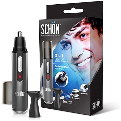 SCHON Rechargeable 3-in-1 Nose Hair Trimmer Cover