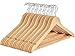 StorageWorks 20-Pack Solid Wooden Suit Hangers, Coat Wood Hangers, Natural Finish