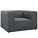 Modway Mingle Upholstered Fabric Generously Padded Accent Arm Lounge Chair