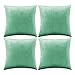Aksamitna poszewka na poduszkę poszewka na poduszkę 4 sztuki luksusowa poszewka na poduszkę na sofę, miętowa zieleń, 45 x 45 cm - 4 szt