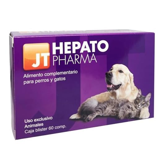 JTPharma Hepato Pharma - Alimento complementario para mascotas, 60 comprimidos