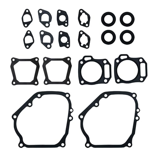 Image of 2 Packs Cylinder Head Valve Cover Carburetor Muffler Crankcase Gasket with Oil Seals Predator 212 Cc Coleman Ct200u Gasket Kit Compatible with Honda GX160 and Clone Engines & Generators