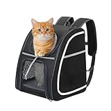 Tressify Foldable Cat Carrier Backpack 15.7 X 13 X 11 in, for Cats & Small Dogs, Breathable, Soft Lining, Travel, Hiking & Camping