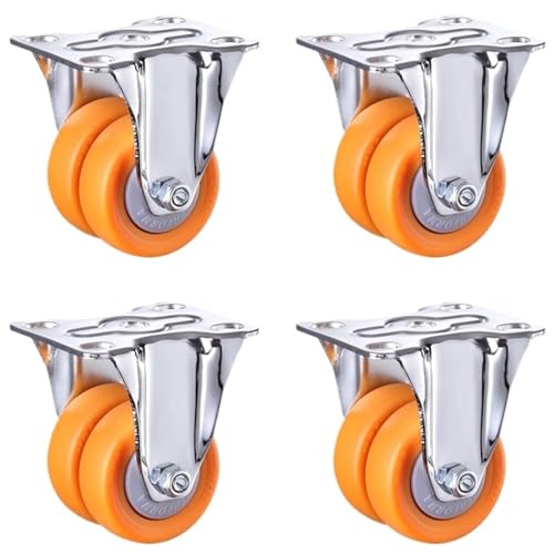 Roulettes pivotantes silencieuses en nylon MPA roues de meubles robustes de 2 pouces