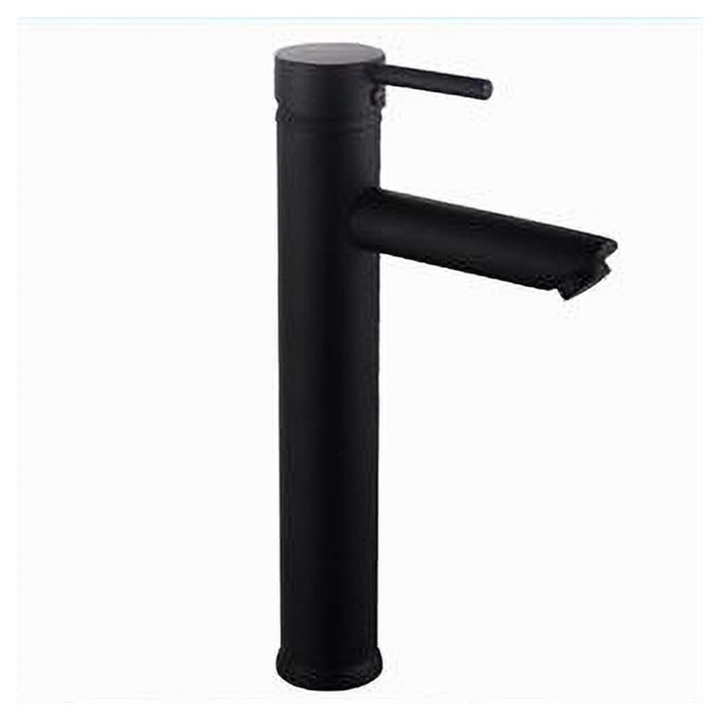 Trade Shop - Rubinetto Bagno Moderno Nero Opaco Miscelatore Orientabile Lavabo Canna Alta 87393 -
