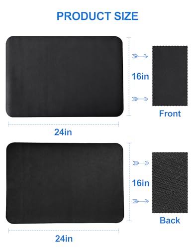 Image of Dish Drying Mat for Kitchen Counter, 16 inchx24 inch Dish Drying Pad with Non-slip Rubber Backed, Hide Stain Anti Absorbent for Kitchen Counter, Drying Mat for Coffee Machine Dish Rack (Black)