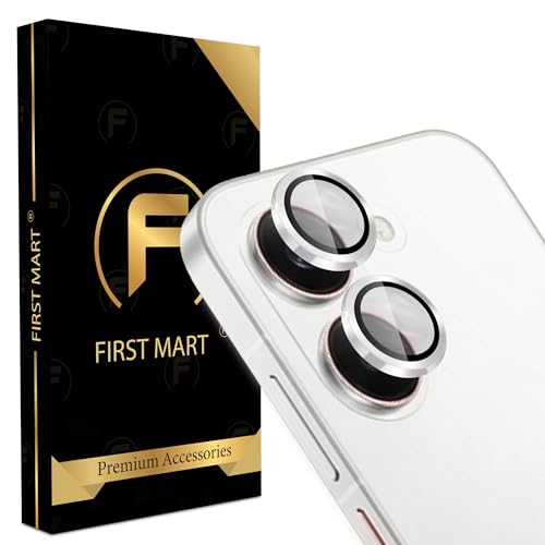 Image of FIRST MART Silver Camera Ring Guard Protector for Poco X8 Pro | Tempered Glass with Metal Alloy Rings, HD Clear, Scratch Resistant, Case-Friendly | Pack of 1