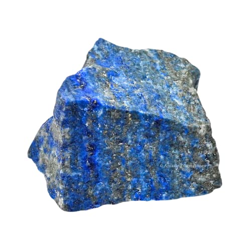 Image of Amazing Gemstone 2 Pieces Lapis Lazuli Stone Crystals and Healing Stones, Raw Natural Rocks for Tumbling and DIY Raw Stones and Crystals