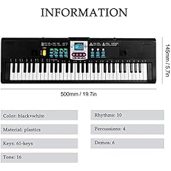 WKLIANGYUANPING Clavier de Piano 61 Touches électroniques Piano Musique numérique Instrument de Musique Clavier… - Les Beatles, Paul McCartney, John Lennon, RIngo Starr, George Harrison WKLIANGYUANPING Clavier de Piano 61 Touches électroniques Piano Musique numérique Instrument de Musique Clavier… – Image 4