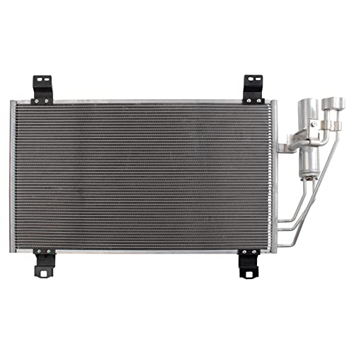 Image of TRQ Air Conditioning A /C Condenser Receiver Drier Compatible with 2016-2021 Mazda CX-3 2016 Scion iA 2019-2020 Toyota Yaris 2017-2018 Yaris iA