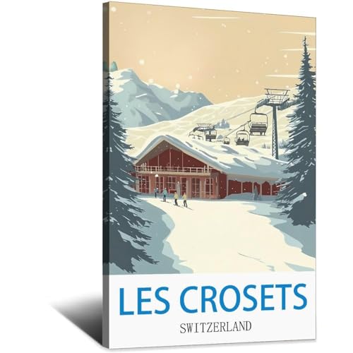 Poster Les Crosets Suisse impression de qualité supérieure LNBIAND