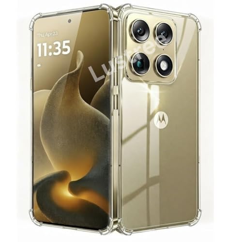Image of Lustree Clear Transparent Case Compatible with Motorola Signature - Flexible TPU Slim Back Cover, with Raised Edges,Anti-Scratch & Anti-Yellow, Imported Material