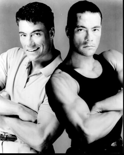 Jean-Claude Van Damme Posed For Double Impact Black And White
