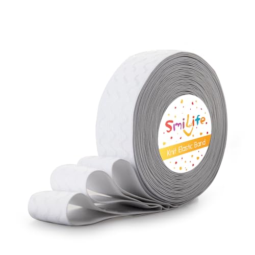 Bande élastique antidérapante élastique blanc de couture 3,8 cm de large 12 m - 2