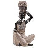 Leekung African Statue for Home Decoration,African Statues and Sculptures Table top Bookshelf Decor,