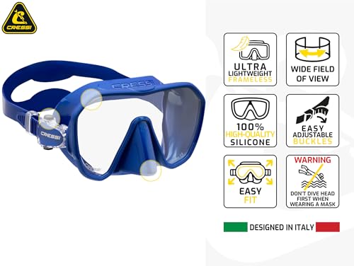 Cressi Mask & Snorkel Combo para esnórquel - Ligero y cómodo con alto rendimiento - Z2 & Corsica - Diseñado en Italia miniatura 3