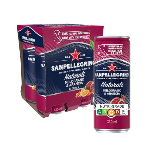 San Pellegrino Natural Melograno E Arancia (Can) 4s x 330ml [Deposit]