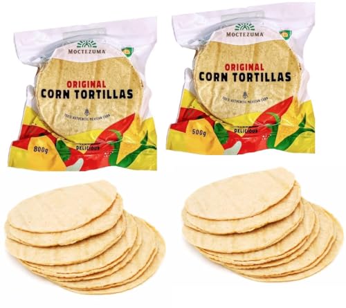Reales tortillas veganas mexicanas con nixtamal 800g y 500g, Veganas, Sin OGM, Sin Gluten