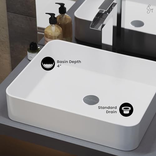 Image of Swiss Madison SM-VS230 Concorde 14.5 inch Rectangle Ceramic Vessel Sink