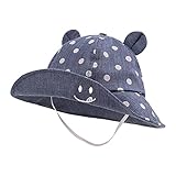 XIAOHAWANG Baby Mädchen Sommerhut 1-4Jahren Sonnenschutz Mütze Baby Junge UV Schutz Sommer Mützen Unisex Baby Sonnenhut (Marine, 1-4Jahen)
