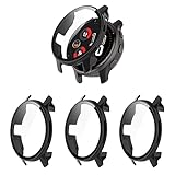 FitTurn Screen Protector Case Compatible with Garmin Venu 2 Plus Screen Protector for Garmin Venu2 Plus PC+Tempered Glass Full Coverage Bumper (3 Blacks)