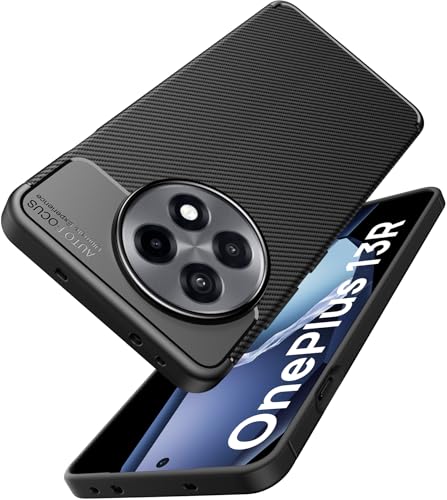 Image of Vihibii for OnePlus 13R Cover, Twill Soft Grip & Frosted TPU Bumper Edge, Slim Lightweight Full-Body Rugged Protective, Military Grade Drop Protection Silicone Cover for OnePlus 13R, Black