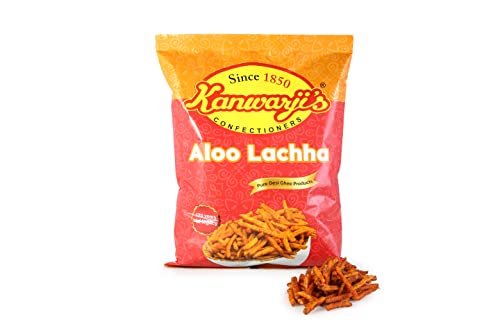 Image of Kanwarji's Confectioners (Medium Spicy)|NAMKEEN LACHCHA|Indian Snacks|Homemade and Ready to Eat Snacks|Aloo Lachha (250gm)