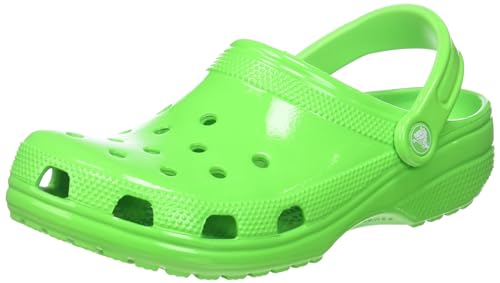 Crocs Unisex-Adult Classic Clog, Clogs for Women and Men, Green Slime, 12 Women/10 Men