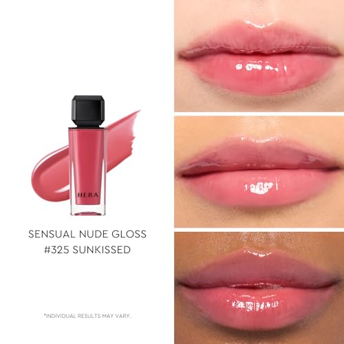 Image of HERA FELIX Picked Sensual Nude Lip Gloss #325 SUNKISSED | Volumizing Sheer & Glossy Finish, Non-sticky, Moisturizing and Hydrating, Korean Makeup, 0.17 oz. (5g)