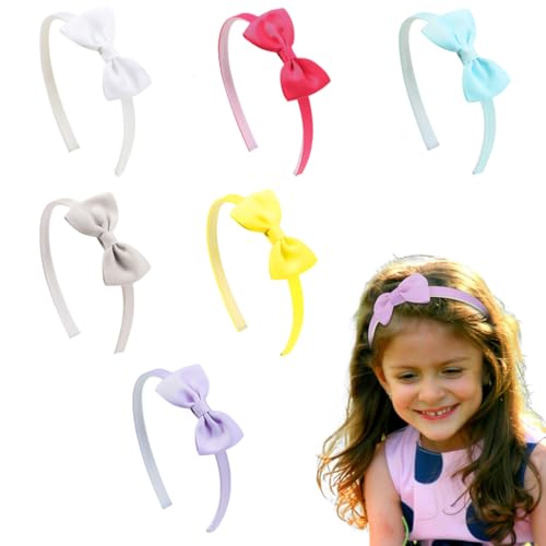 SULIUDAJI 6 Piezas Cintas para el pelo de para niñas, diademas con purpurina para niñas y niños, diadema niña,cintas para el pelo con lazo, Multicolor Headband Para Niñas Accesorios Para El Cabello